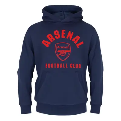 (Navy Blue, Years) Arsenal FC Official Football Gift Boys Fleece Graphic Hoody Blue