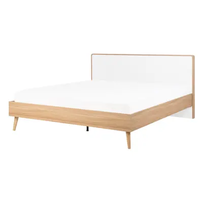 Bed Wood SERRIS x cm (EU King Size) Light Brown