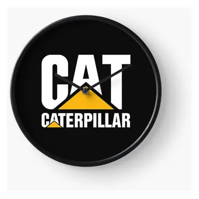 (CAT-CATERPILLAR LOGO =3431) Wall Clock Inch Funny Mantel & Tabletop Art Decor for Home Bedroom 