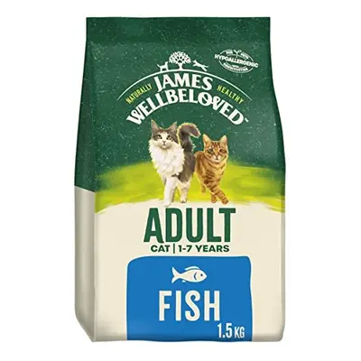 James Wellbeloved Adult Fish 1.5 kg Bag, Hypoallergenic Dry Cat Food