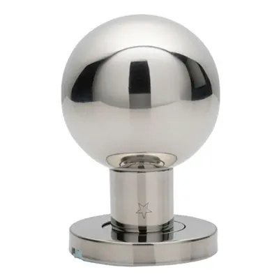 PAIR Ball Mortice Door Knob 55mm Diameter Bright Stainless Steel Rose