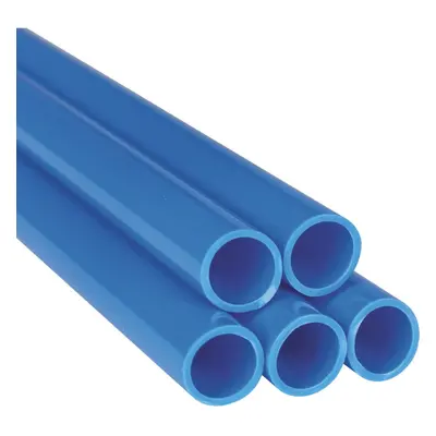 5 PACK - 28mm x 3m Blue Rigid Nylon Pipe -Compressed Air Ring Main Straight Tube