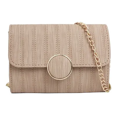 (Pink) Women Shoulder Bag Crossbody Messenger Chain O-Ring Clutch Small