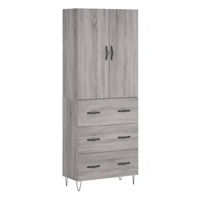 (grey sonoma, drawers) vidaXL Highboard Sideboard Storage Cabinet Home Side Cabinet Engineered W