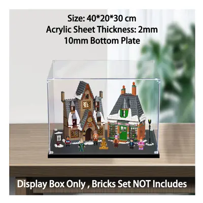 (A) Compatible with Lego Acrylic Display Case for Harry Potter Hogsmeade Village Visit - Display