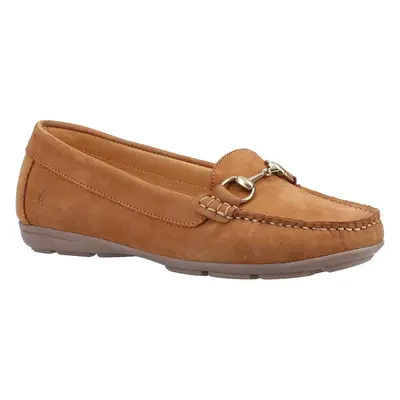 (Tan, UK 8) Hush Puppies Molly Womens Ladies Leather Slip On Loafers Shoes