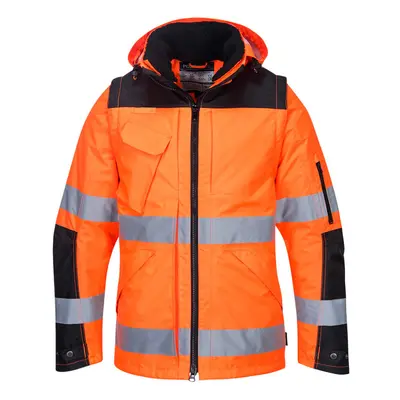 (Orange/Black, L) Portwest Pro Hi-Vis 3-in-1 Jacket