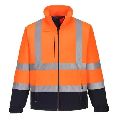 (Orange/Navy, XXL) Portwest Hi-Vis Contrast Softshell (3L)