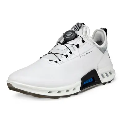 (UK 11.5, White/Black) Ecco Mens M Biom C4 Boa Fastening Waterproof Leather Spikeless Golf Shoes