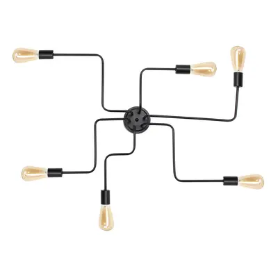 (Black, Heads) 110-240V 4/6/8 Heads LED Ceiling Chandelier Pendant Lamp Lampshade Study Bedroom