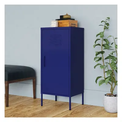 vidaXL Storage Cabinet Navy Blue Steel Home Cupboard Bookcase Book Cabinet