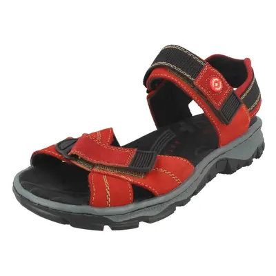 (UK 4, Red) Ladies Rieker Sport Sandals