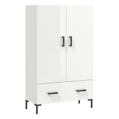 (high gloss white) vidaXL Highboard Sideboard Storage Cabinet Side Cabinet Black Engineered Wood