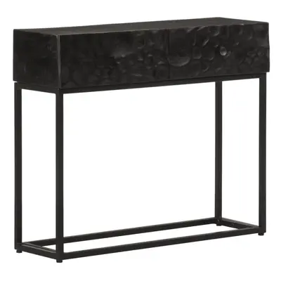 vidaXL Console Table Hall Side Table End Table Black Solid Wood Mango and Iron