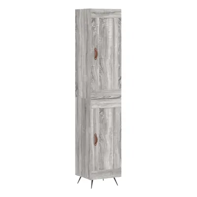 (grey sonoma, wood door) vidaXL Highboard Sideboard Tall Storage Cabinet Side Cabinet Engineered