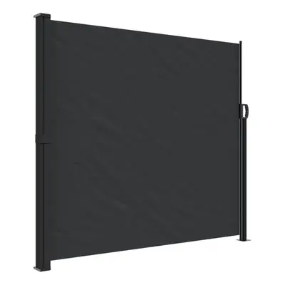 vidaXL Retractable Side Awning Outdoor Privacy Screen Shade Black 180x300 cm