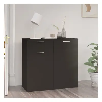 vidaXL Sideboard Black Engineered Wood Chest of Drawer Storage Cabinet Shelf