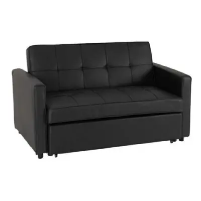 Atlas Sofa Bed - Black Faux Leather