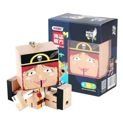 () Mini Multi-function Puzzle Wooden Variety Pirate's Novelties Cube Toys for Gift