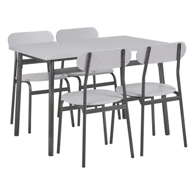 Dining Set VELDEN Light Grey