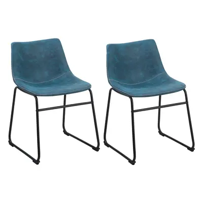 Set of Dining Chairs BATAVIA Sea Blue