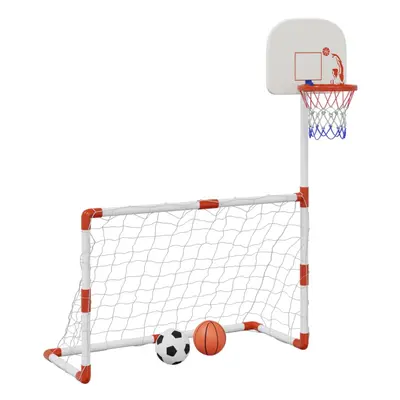 vidaXL Children's Football and Basketball Set with Balls in Sports Center