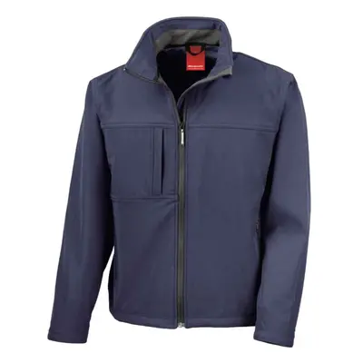 (S, Navy) Result Mens Classic Soft Shell Jacket