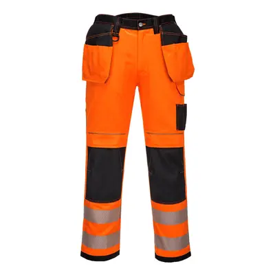 (Orange/Black, 30) Portwest Mens Stretch Trousers