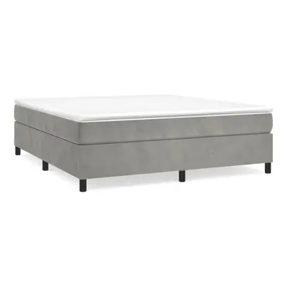 (light grey, cm/ 6ft super king size) vidaXL Box Spring Bed Frame Mattress Foundation Upholstere