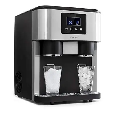 Klarstein Eiszeit Crush - 3-in-1: Ice Maker, Ice Machine, Ice Cube Maker, Crushed Ice, Ice Water