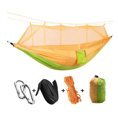 (Yellow) Ultralight Parachute Hammock Hunting Mosquito Net Double Person Sleeping Bed Garden Out