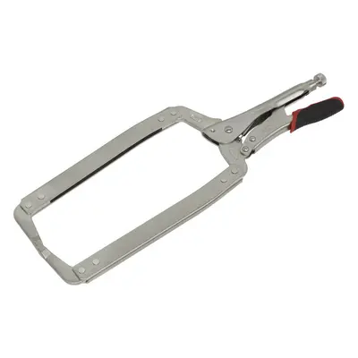 455mm Locking C-Clamp Pliers - 0-160mm Jaw Capacity - Knurled Adjustment Screw