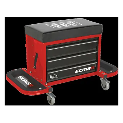 Mechanic&#39;s Utility Seat & Toolbox - Red