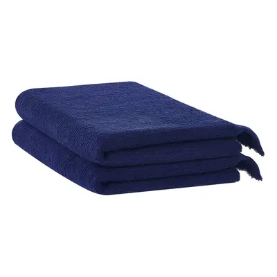 Set of Cotton Terry Towels Blue ATIU