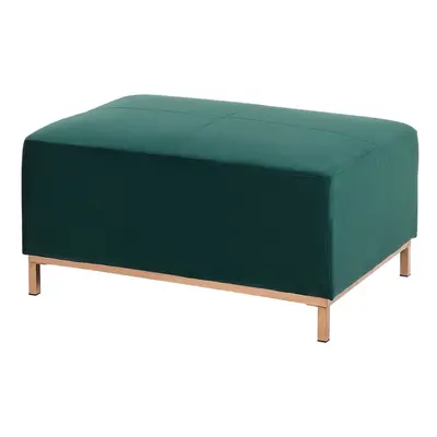 Velvet Ottoman Emerald Green OSLO