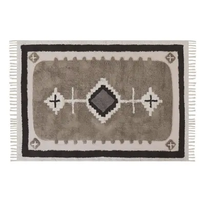 Cotton Area Rug x cm Beige GEYVE