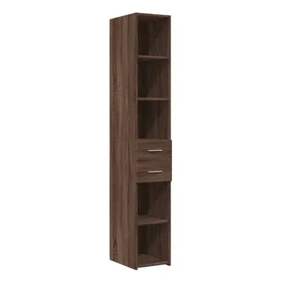 (brown oak) vidaXL Highboard Sideboard Cabinet Storage Cupboard White Engineered Wood