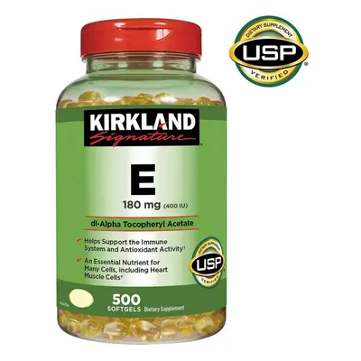 Kirkland Signature Vitamin E, mg (400 IU), Softgels - dl-Alpha Tocopheryl Acetate