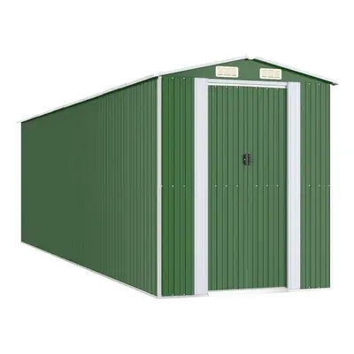 (192 x x cm (L x W x H)) vidaXL Garden Shed Galvanised Steel Outdoor Tool Storage Patio Lawn Too