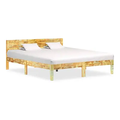 vidaXL Bed Frame Solid Reclaimed Wood 180x200cm Wooden Double Guest Bed Base