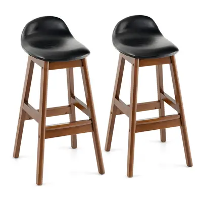 Set of Bar Stools Dining Counter Height Chair Upholstered Seat &Back