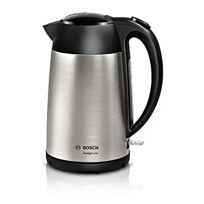 DesignLine TWK3P420GB Stainless Steel Cordless Kettle, 1.7 Litres, 3000W - Silver & Black