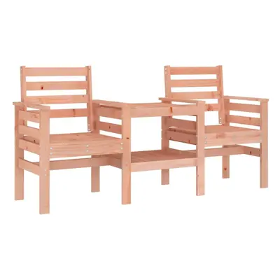 (natural douglas) vidaXL Garden Bench with Table Outdoor 2-Seater Bench Chair Solid Wood Pine