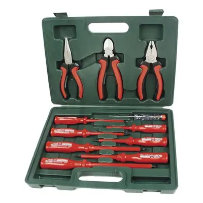 BrÃ¼der Mannesmann Piece VDE Screwdriver and Pliers Set Tool w/ Case