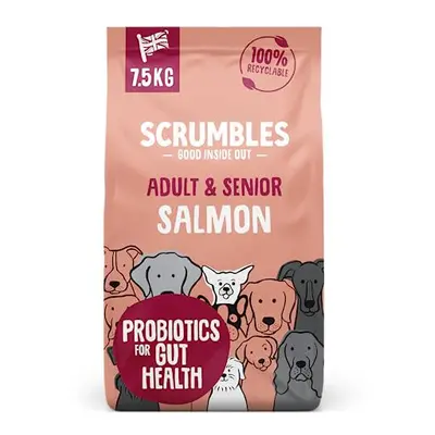 Scrumbles Natural Dry Dog Food, Grain Free Recipe with Fresh Salmon, for Adults and Senior Breed