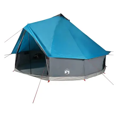 (blue, 10-person) vidaXL Family Tent Tipi 8-Person Camping Tent Lightweight Tent Waterproof