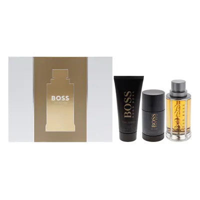 Boss The Scent by Hugo Boss for Men - Pc Gift Set 3.3oz EDT Spray, 3.3oz Shower Gel, 2.4oz Deodo