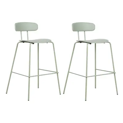 Set of Bar Chairs SIBLEY Light Green