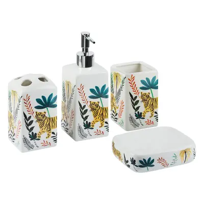 Ceramic 4-Piece Bathroom Accessories Set Multicolour CODAZZI