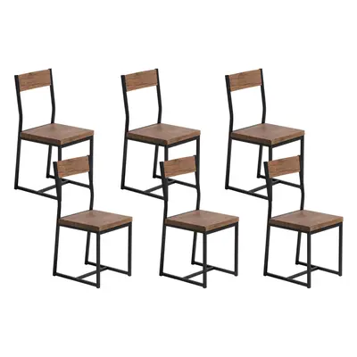 Set of Dining Chairs LAREDO Dark Wood